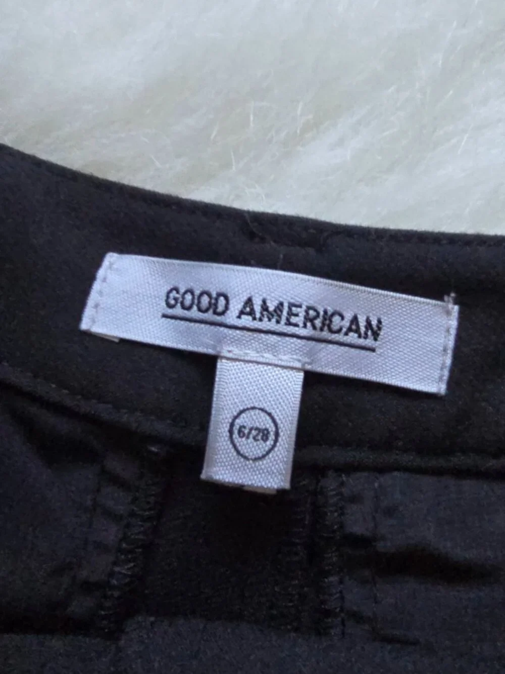 Good American Black The Summer Boss Culottes Dress Shorts size 6